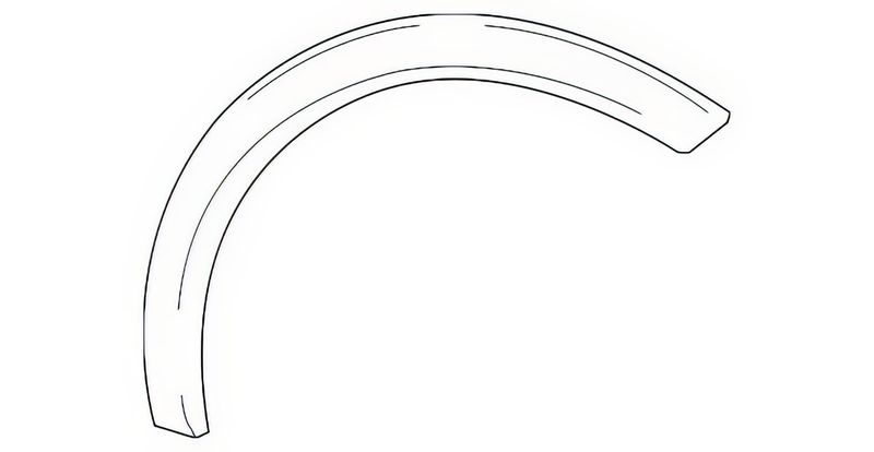 TechPro MB1290103C Wheel Arch Molding - Front Left