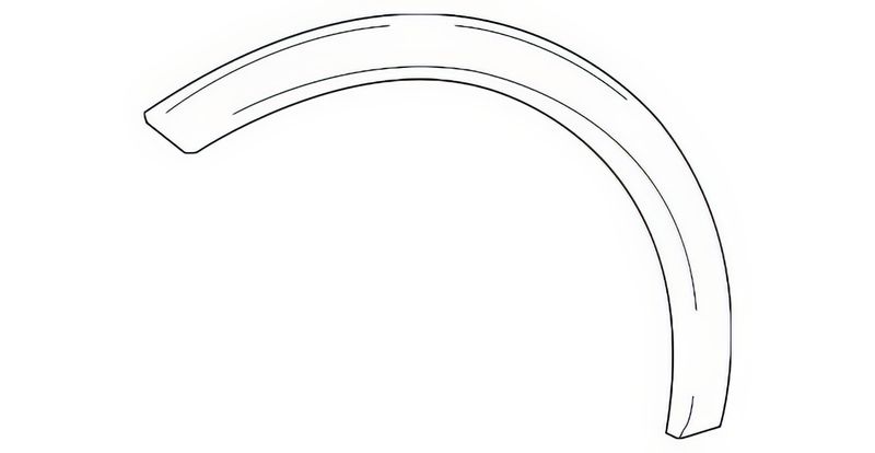 TechPro MB1291103C Wheel Arch Molding - Front Right