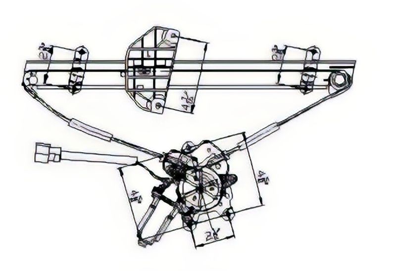 TechPro MI1350111 Window Regulator - Front Left