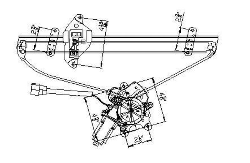 TechPro MI1350112 Window Regulator - Front Left