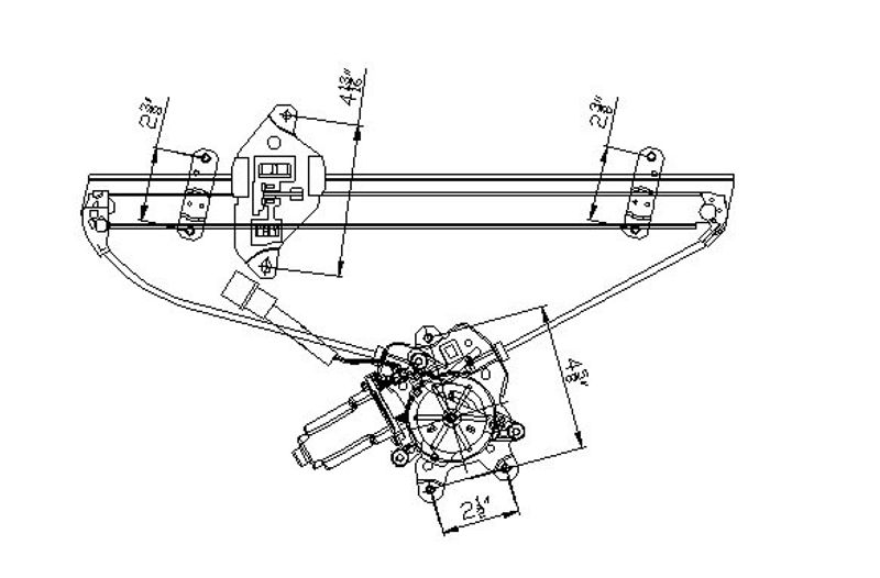 TechPro MI1350115 Window Regulator - Front Left