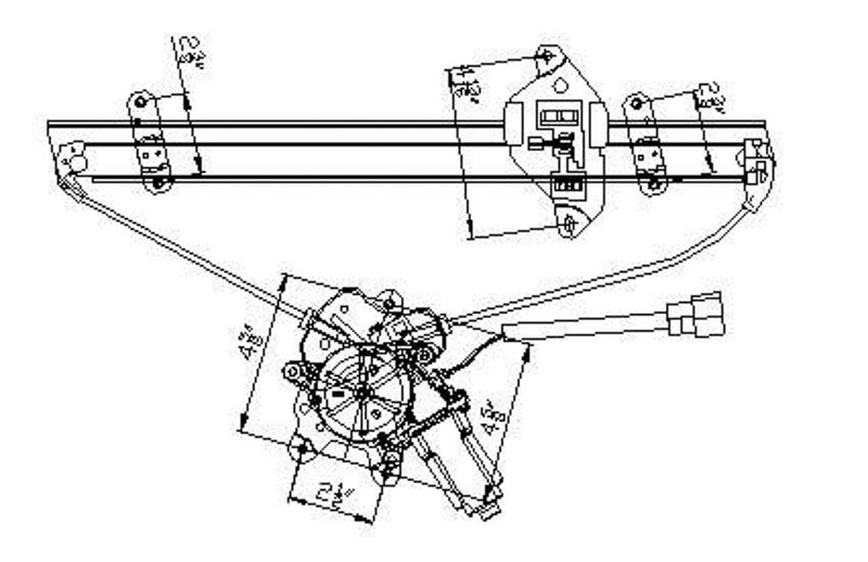 TechPro MI1351112 Window Regulator - Front Right