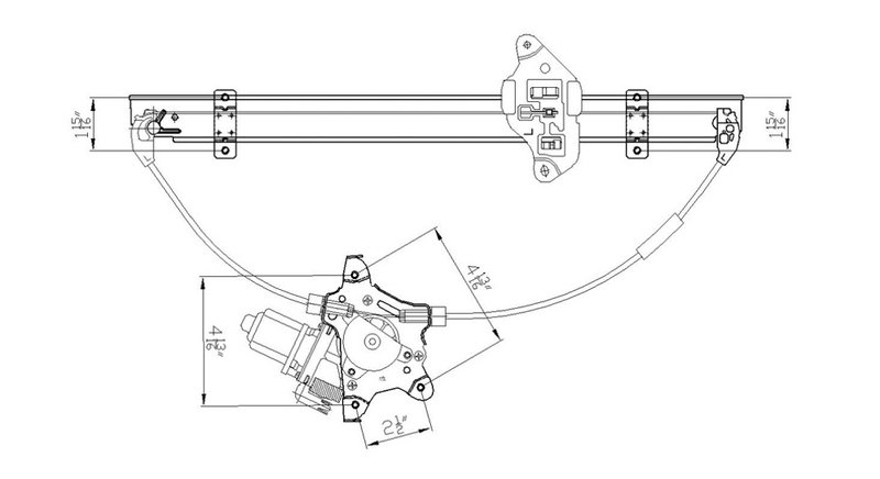 TechPro NI1350129 Window Regulator - Front Left