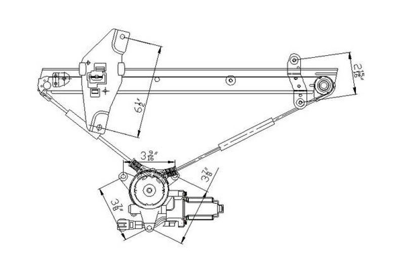 TechPro TO1350129 Window Regulator - Front Left