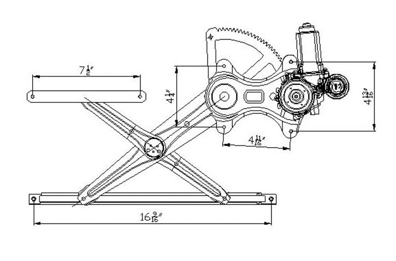 TechPro TO1350139 Window Regulator - Front Left