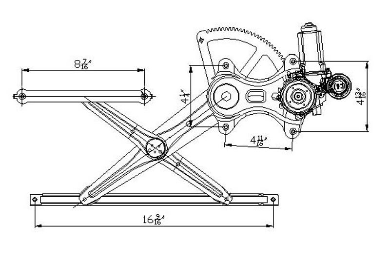 TechPro TO1350160 Window Regulator - Front Left