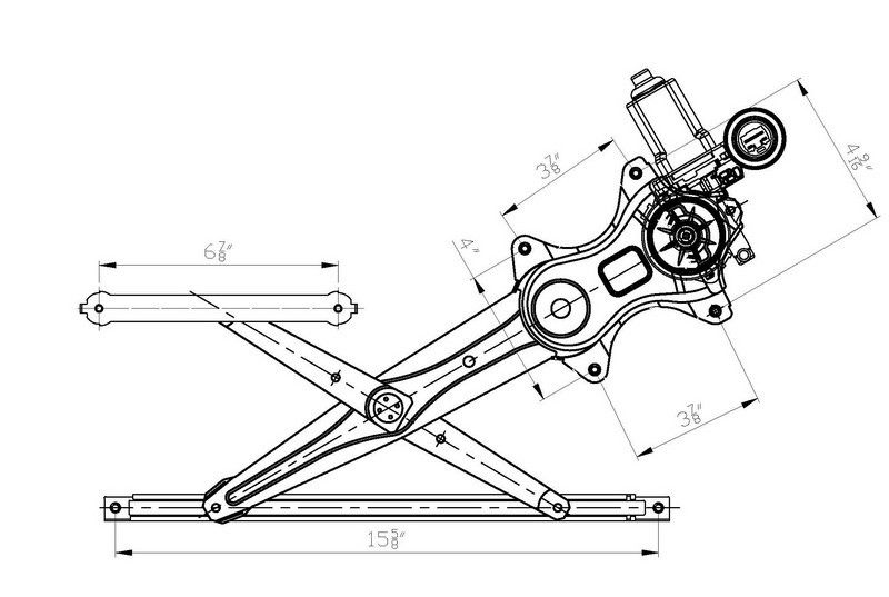 TechPro TO1350168 Window Regulator - Front Left or Rear Left
