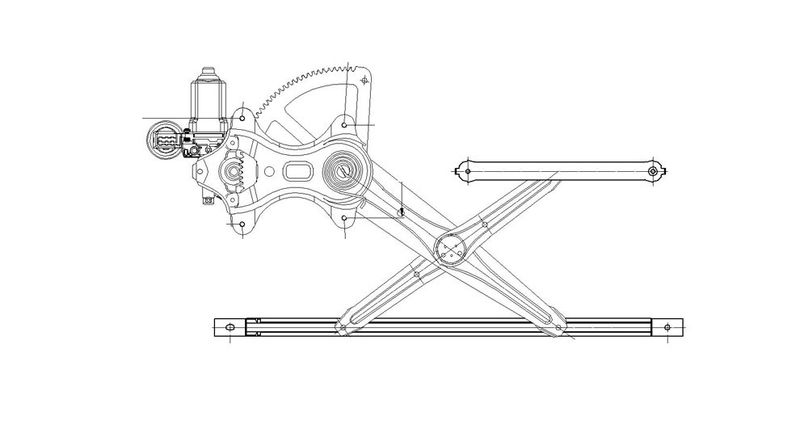TechPro TO1350191 Window Regulator - Front Left