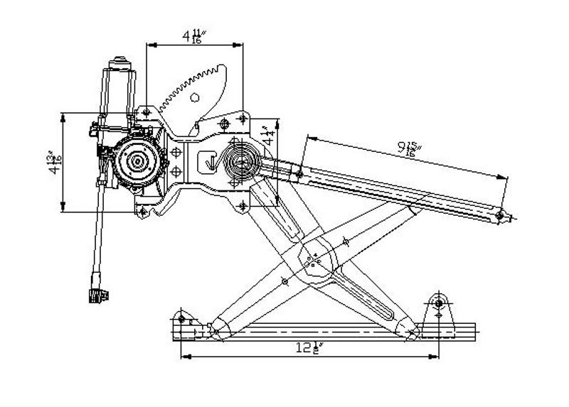 TechPro TO1351124 Window Regulator - Front Right