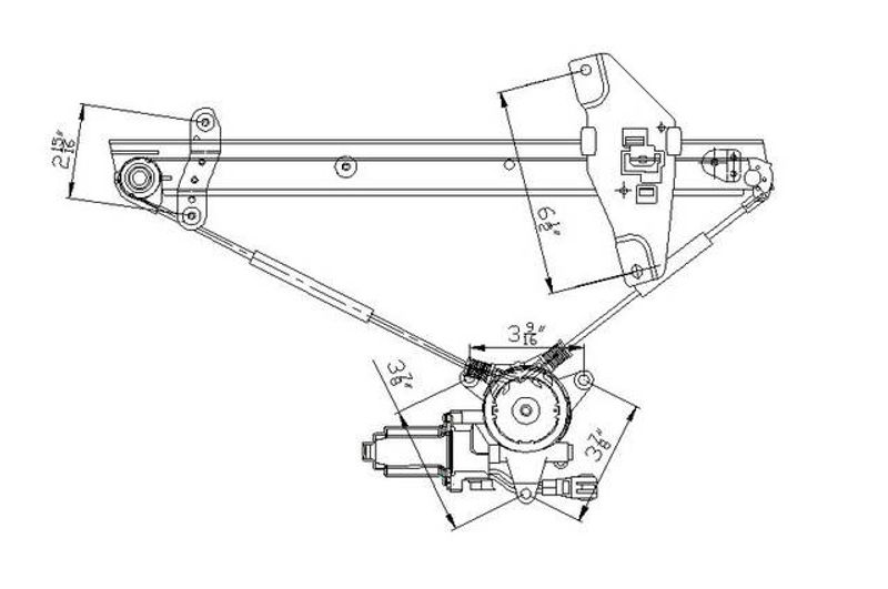 TechPro TO1351129 Window Regulator - Front Right