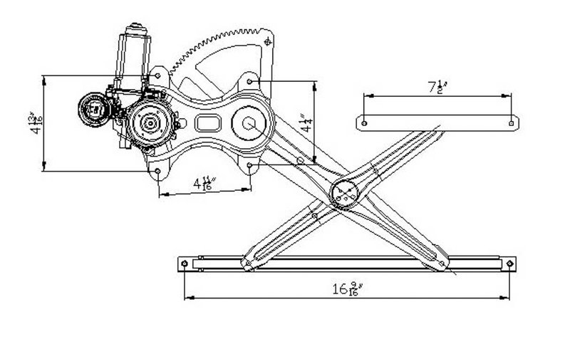 TechPro TO1351139 Window Regulator - Front Right
