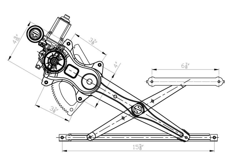 TechPro TO1351168 Window Regulator - Front Right or Rear Right
