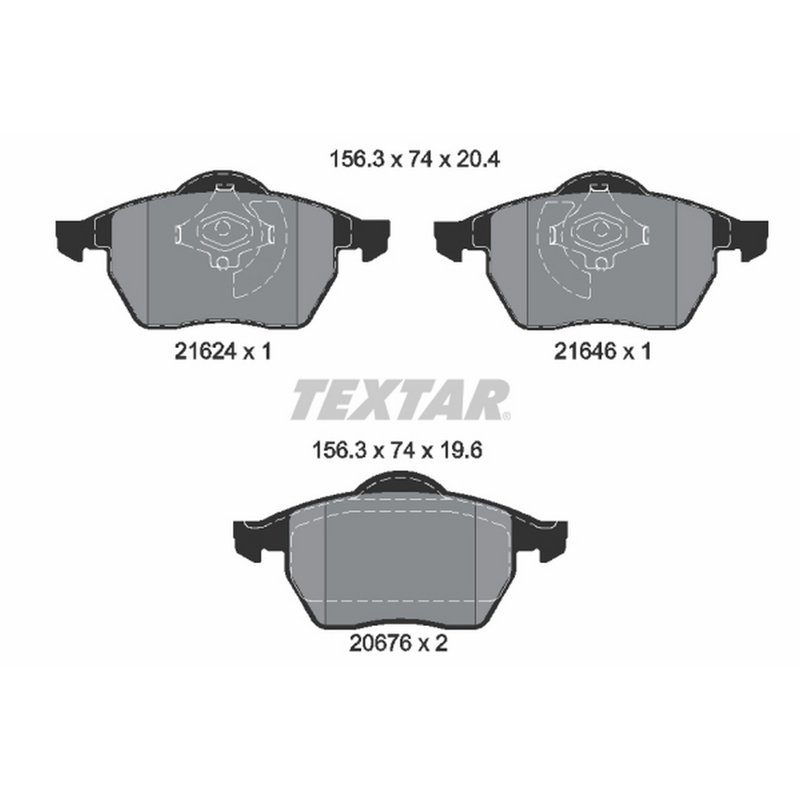Textar 2162402 Disc Brake Pad Set - Front