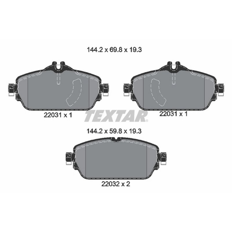 Textar 2203101 Disc Brake Pad Set - Front