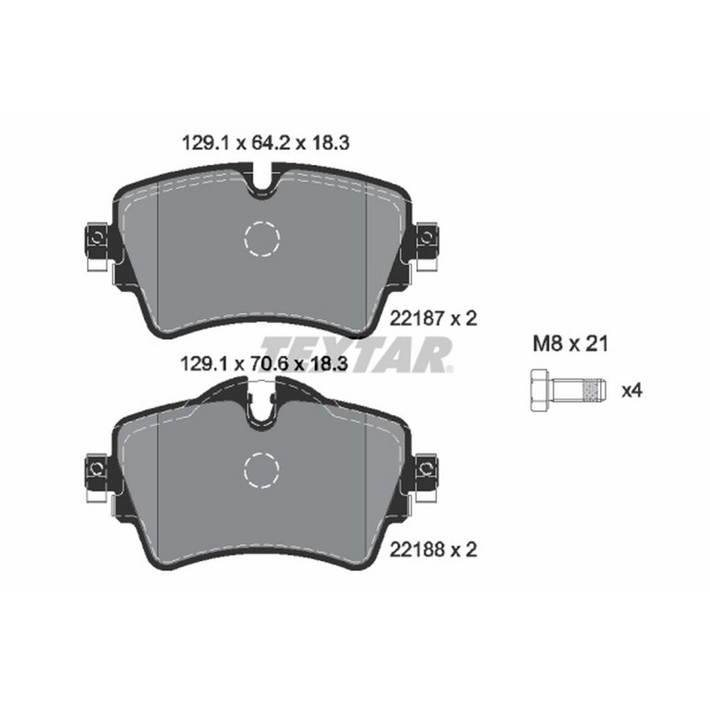 Textar 2218701 Disc Brake Pad Set - Front