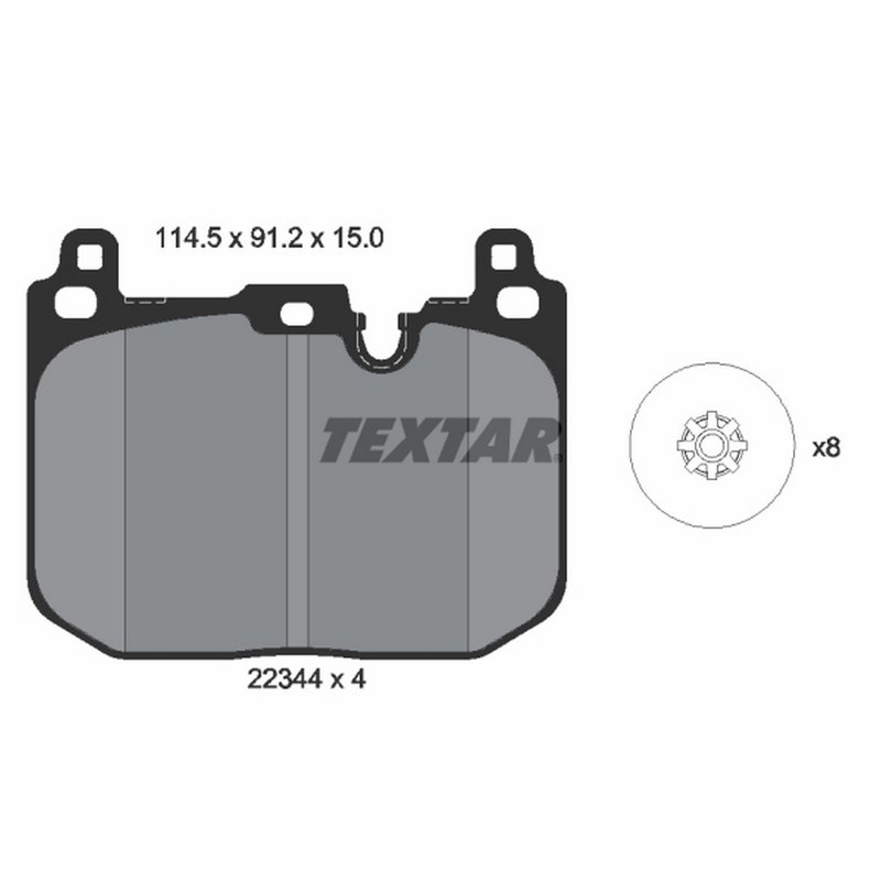 Textar 2234401 Disc Brake Pad Set - Front