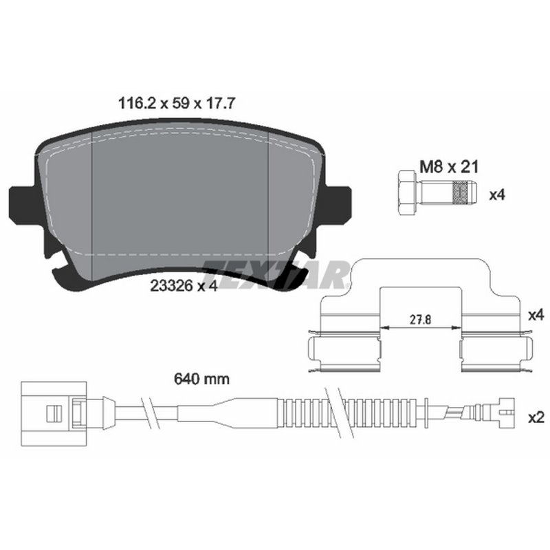 Textar 2332603 Disc Brake Pad Set - Rear
