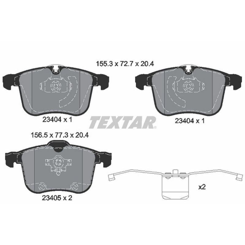 Textar 2340404 Disc Brake Pad Set - Front
