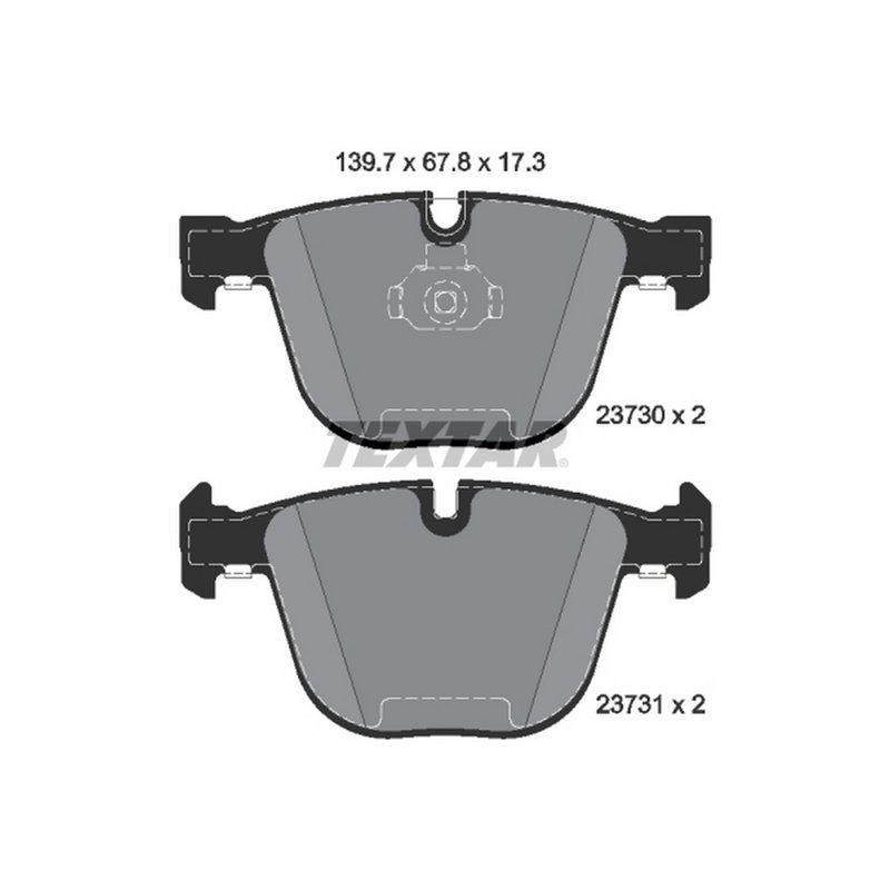 Textar 2373001 Disc Brake Pad Set - Rear