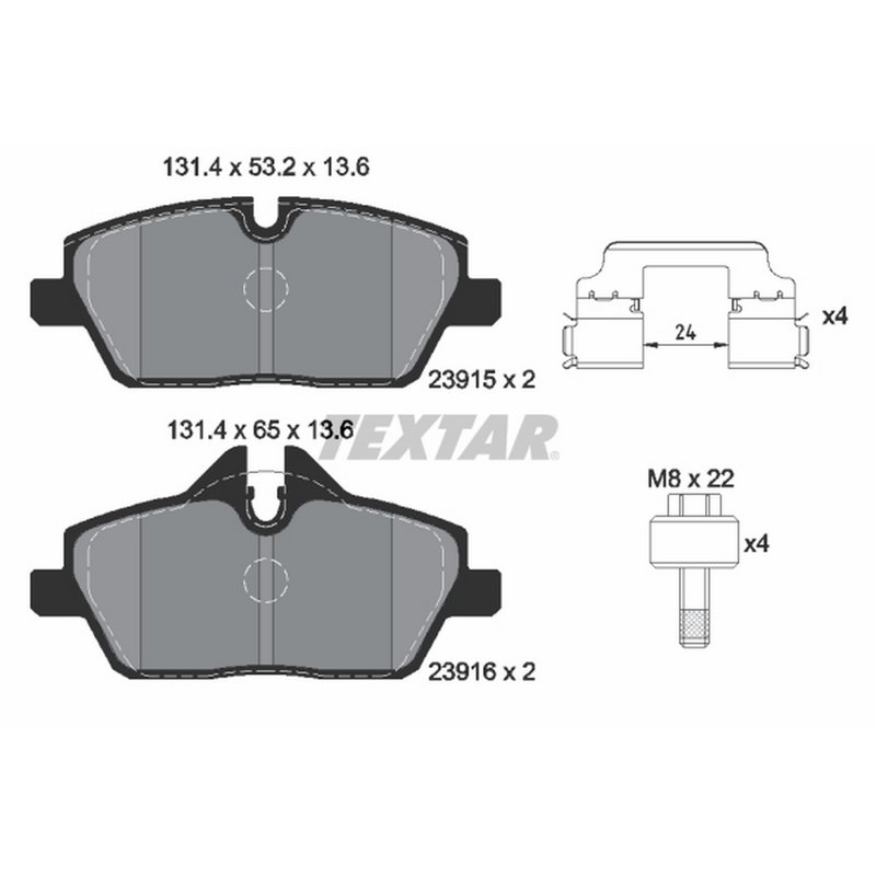 Textar 2391508 Disc Brake Pad Set - Front