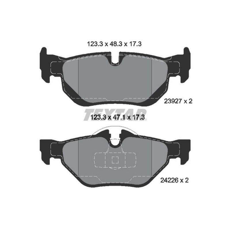 Textar 2392701 Disc Brake Pad Set - Rear
