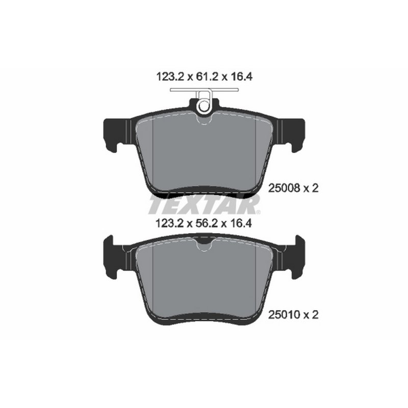 Textar 2500801 Disc Brake Pad Set - Rear