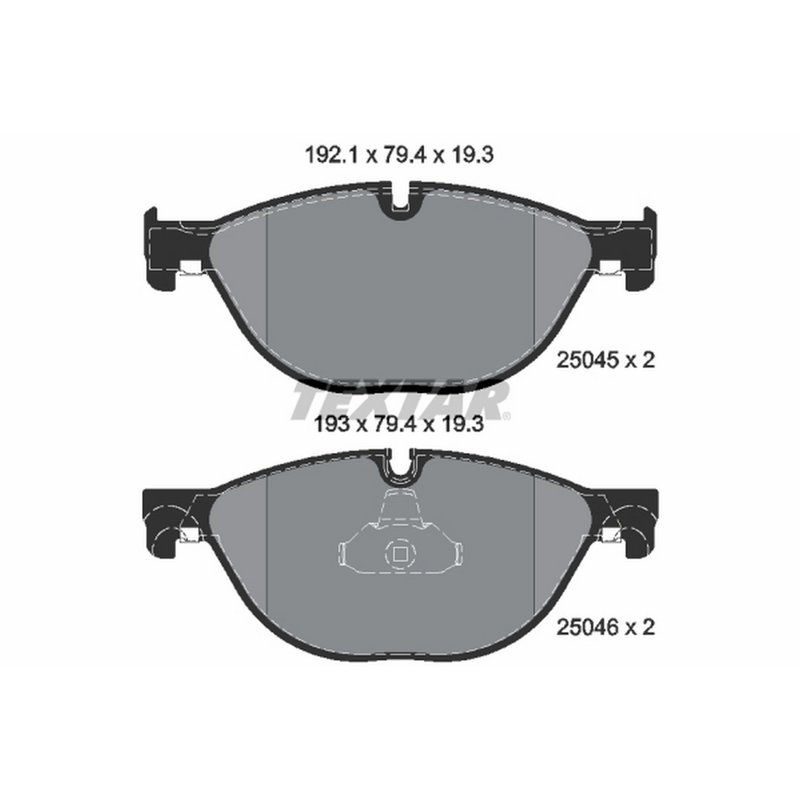 Textar 2504501 Disc Brake Pad Set - Front or Rear