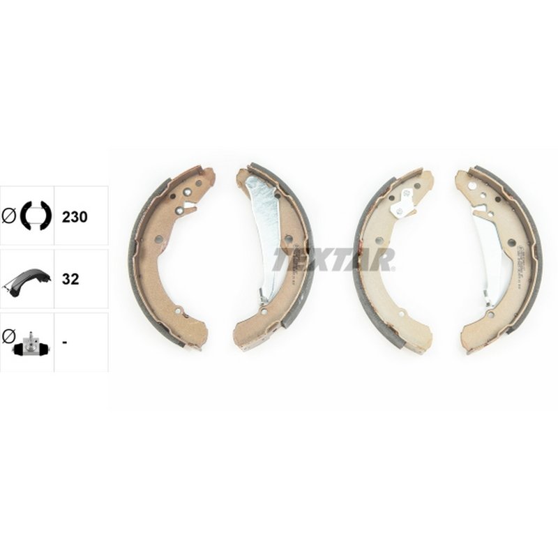 Textar 91052400 Drum Brake Shoe - Rear