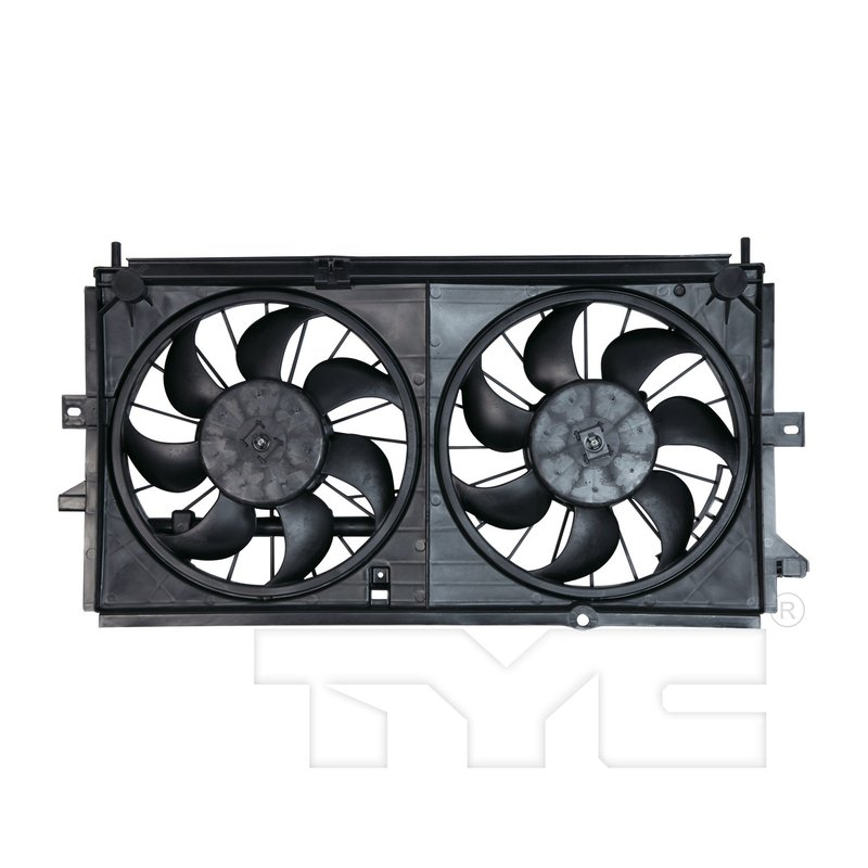 TYC 620380 Dual Radiator and Condenser Fan Assembly