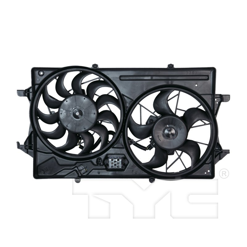 TYC 620720 Dual Radiator and Condenser Fan Assembly