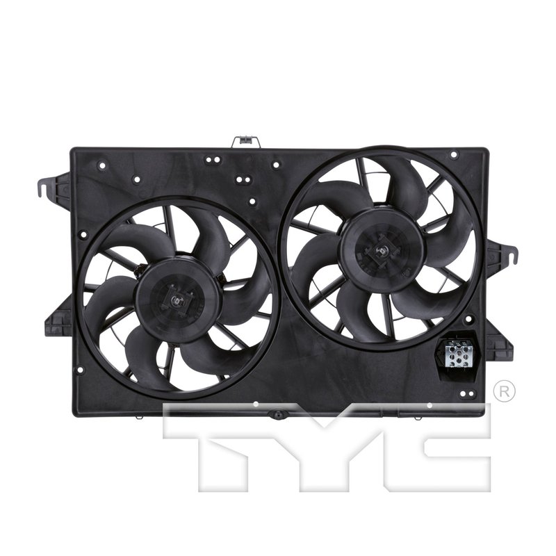 TYC 620750 Dual Radiator and Condenser Fan Assembly