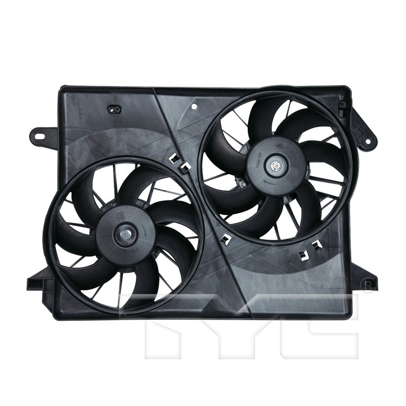 TYC 621160 Dual Radiator and Condenser Fan Assembly