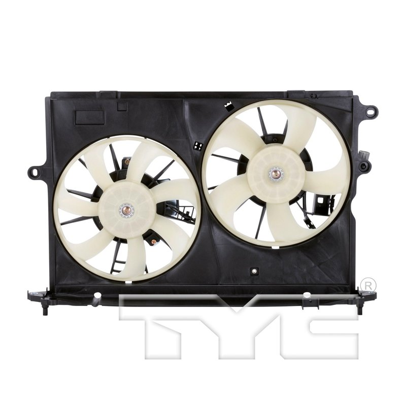 TYC 622170 Dual Radiator and Condenser Fan Assembly - Left