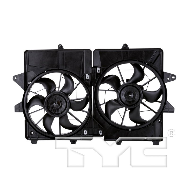 TYC 622180 Dual Radiator and Condenser Fan Assembly