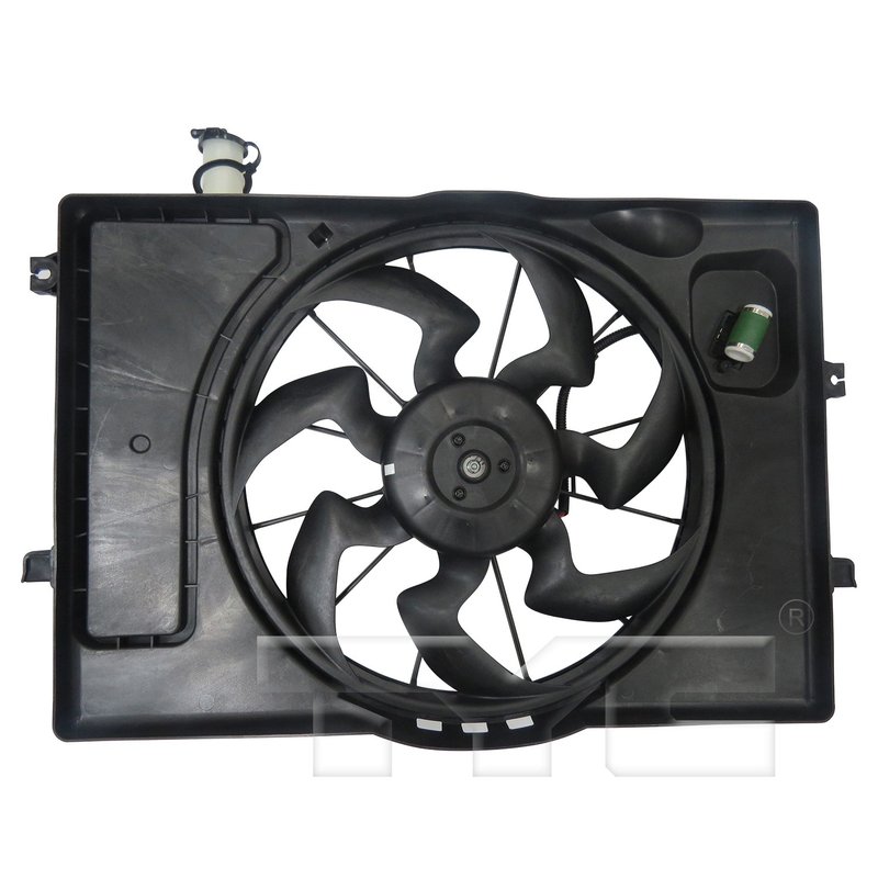 TYC 623820 Dual Radiator and Condenser Fan Assembly - Upper