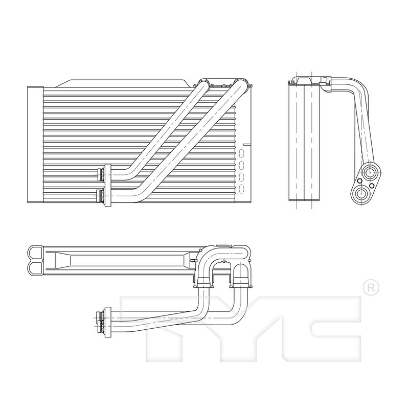 TYC 97187 A/C Evaporator Core - Rear