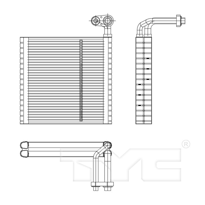 TYC 97199 A/C Evaporator Core