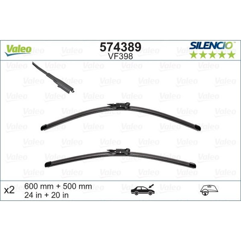 Valeo 574389 Wiper Blade Set - Front