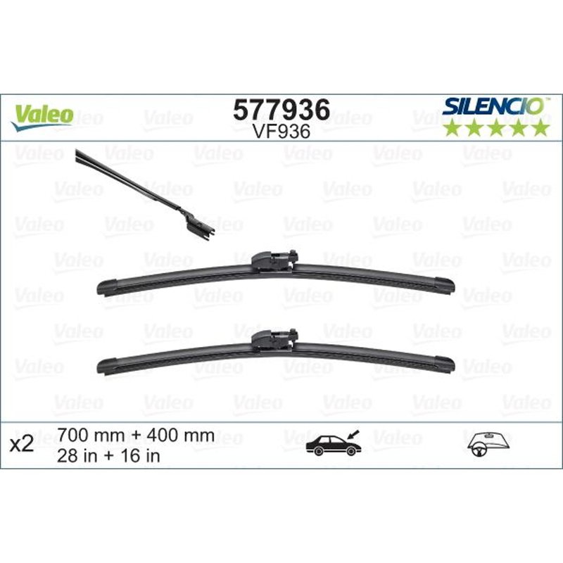Valeo 577936 Wiper Blade Set - Front