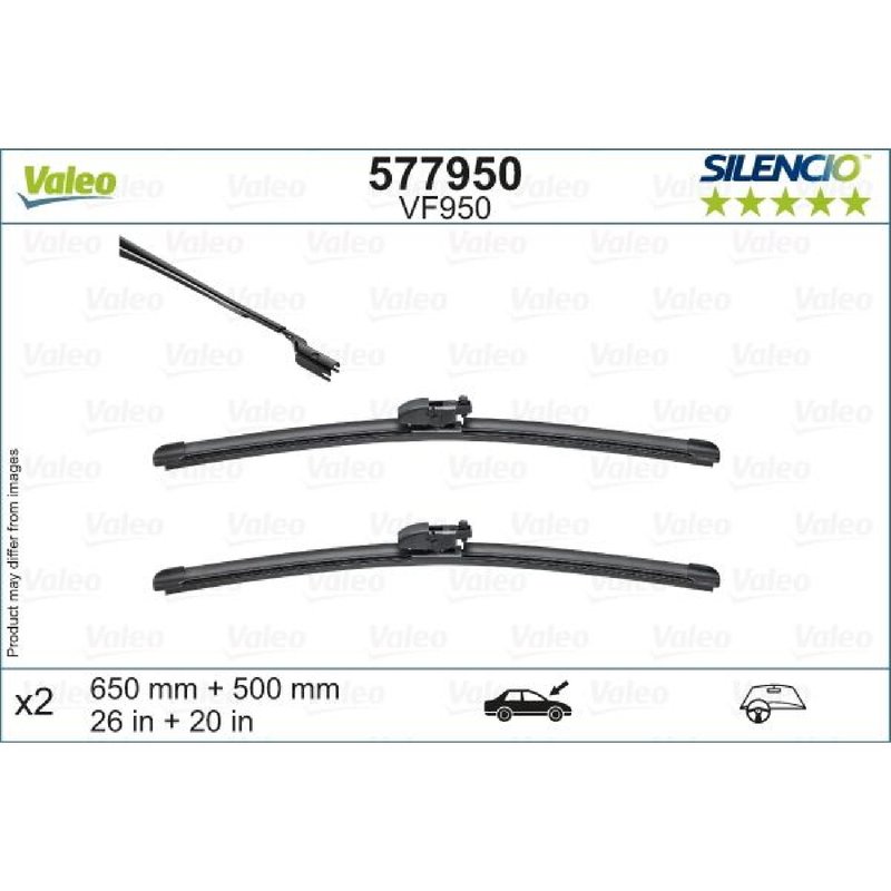 Valeo 577950 Wiper Blade Set - Front