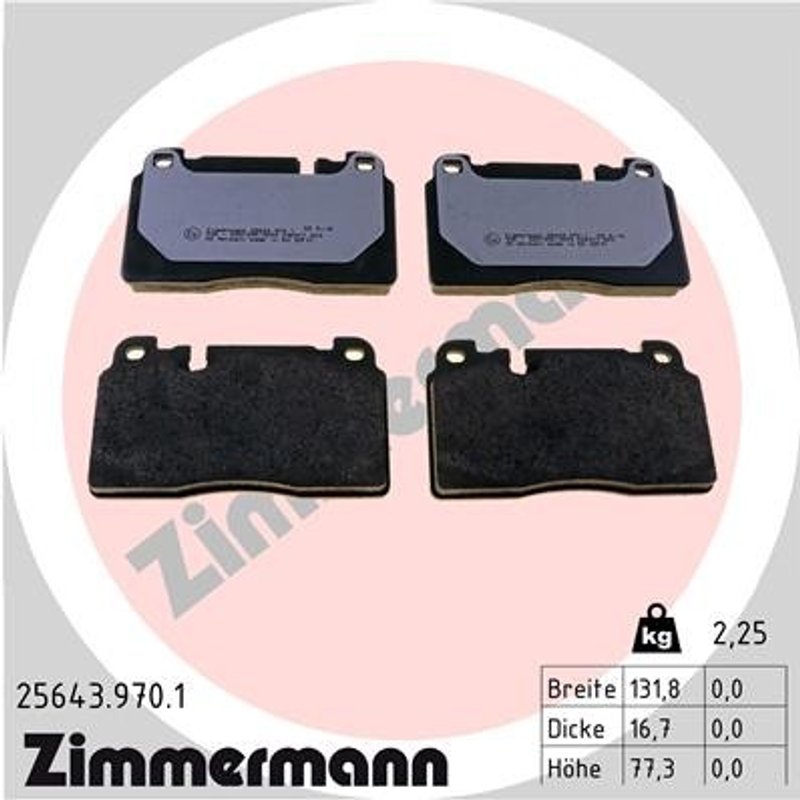 Zimmermann 25643.970.1 Disc Brake Pad Set - Front