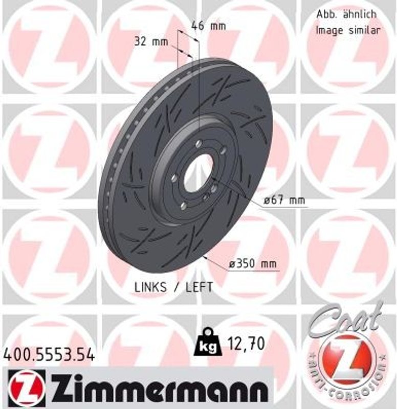 Zimmermann 400.5553.54 Disc Brake Rotor - Front