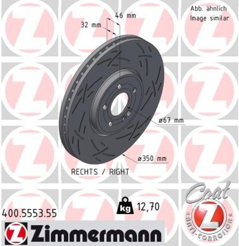 Zimmermann 400.5553.55 Disc Brake Rotor - Front
