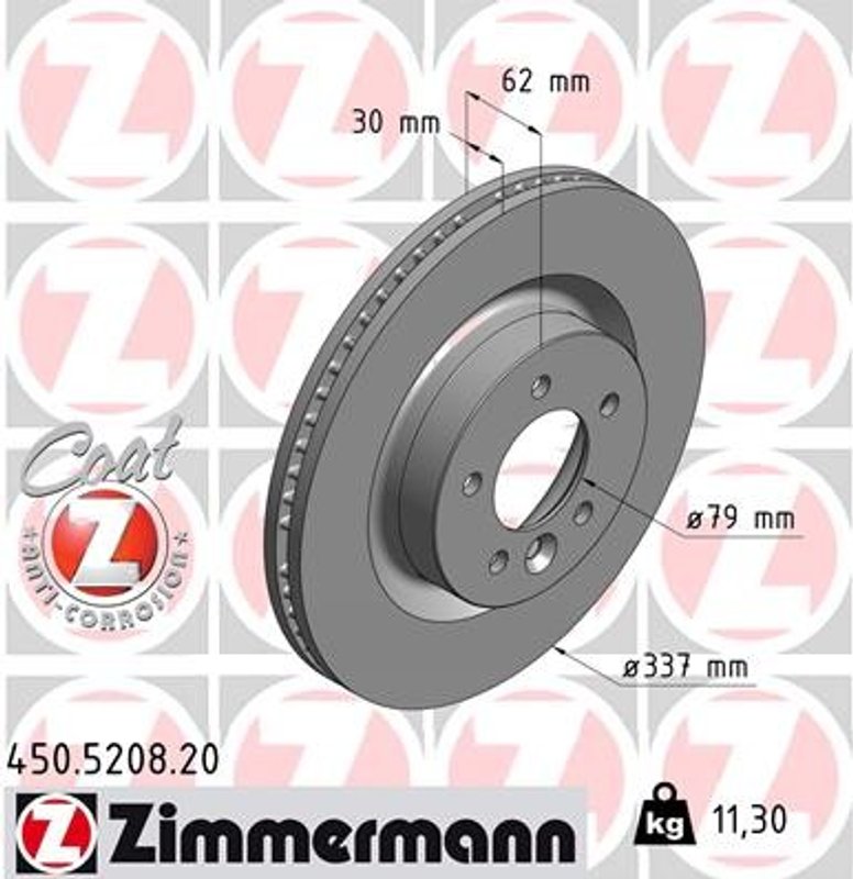 Zimmermann 450.5208.20 Disc Brake Rotor
